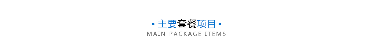 主要套餐项目