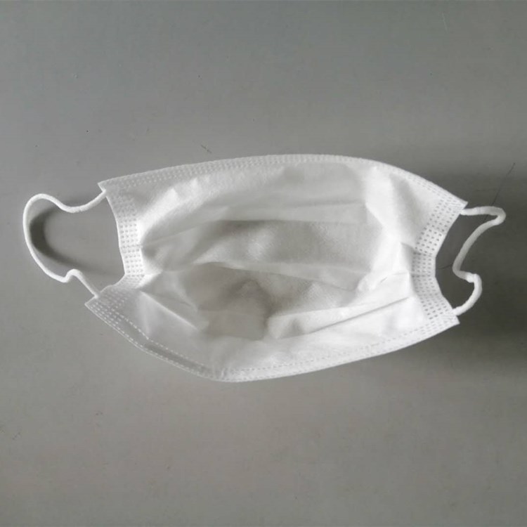 防飞沫白色无纺布一次性防护型民用口罩
